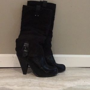 Knee high black boots